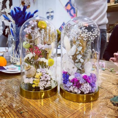 Atelier cloche en verre fleurie Mardi 19 mars